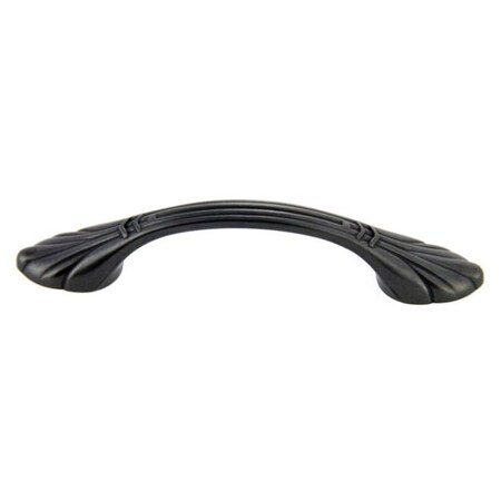 Crown 4-7/10" Deco Cabinet Pull with 3" Center to Center Weathered Black Finish CHP86765DACM